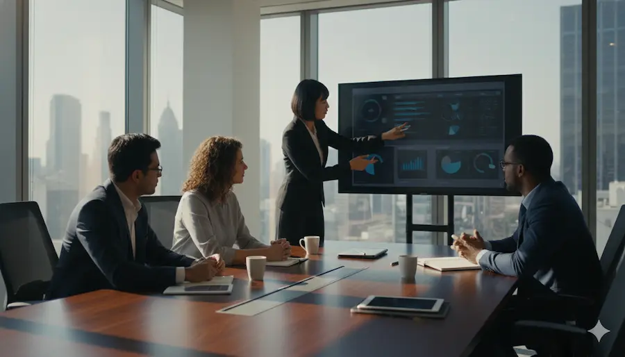 Liderança analisando dados financeiros ao contratar BPO financeiro em 2026